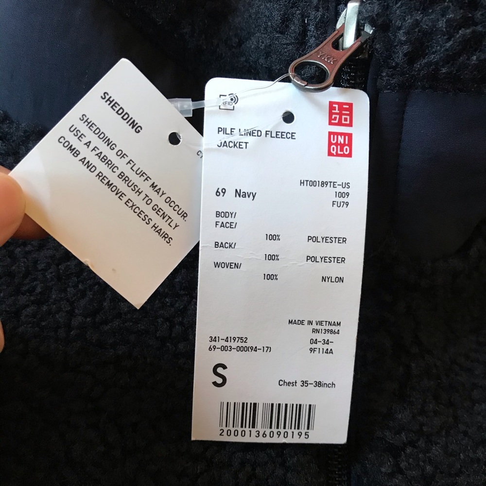 Uniqlo Mens Pile Lined Sherpa Fleece - Picture 4 of 7